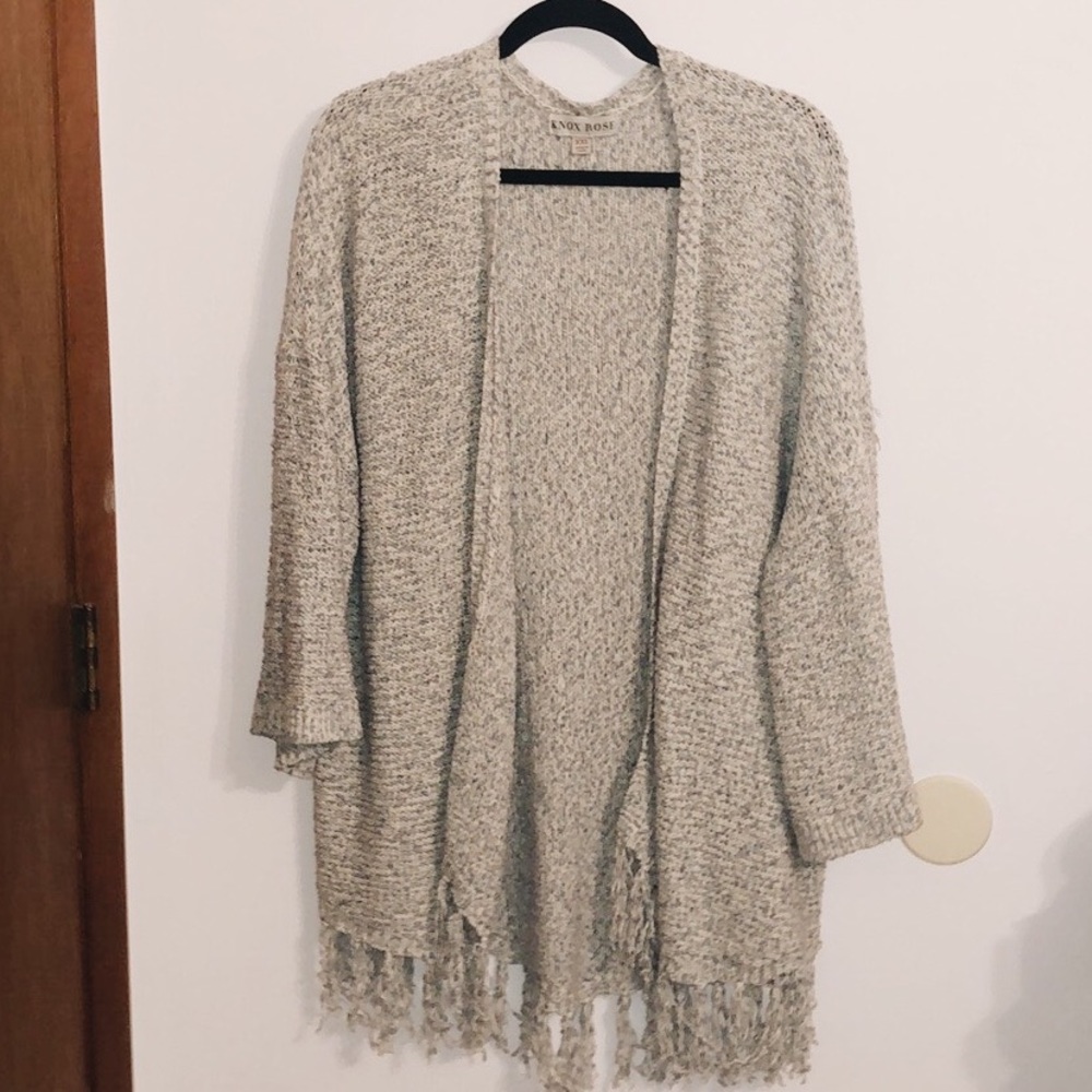 Baby Blue Fringe Cardigan